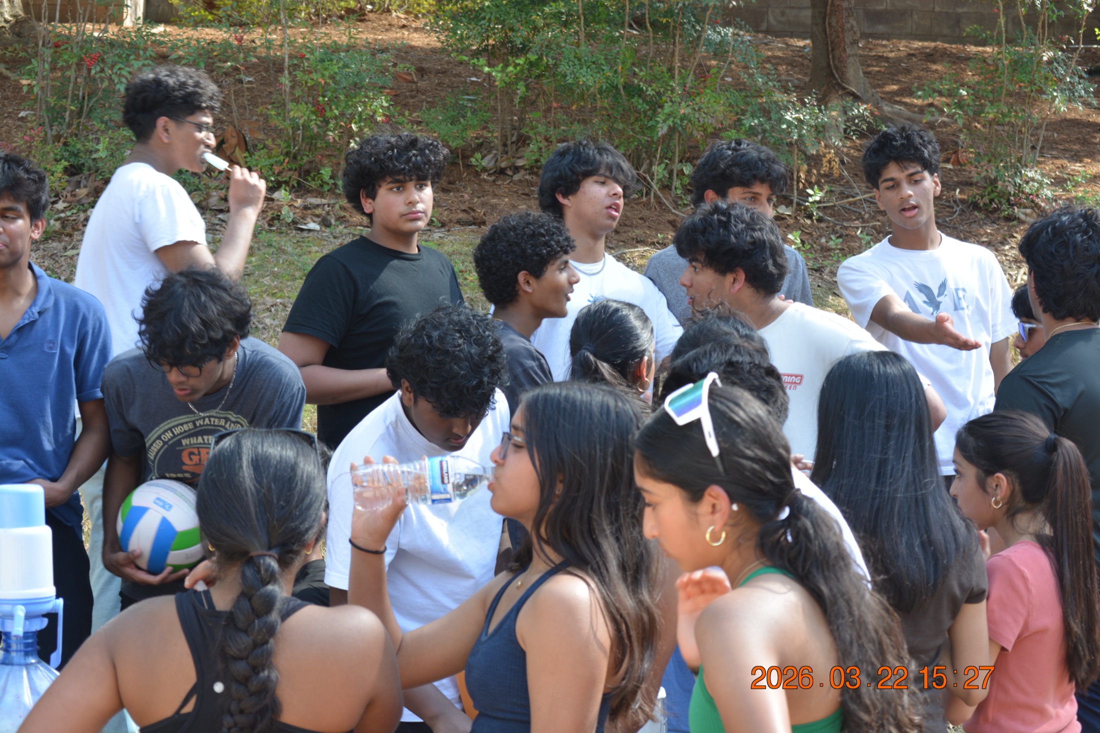 Students and founders gathering outdoors at a Capture Success community event.